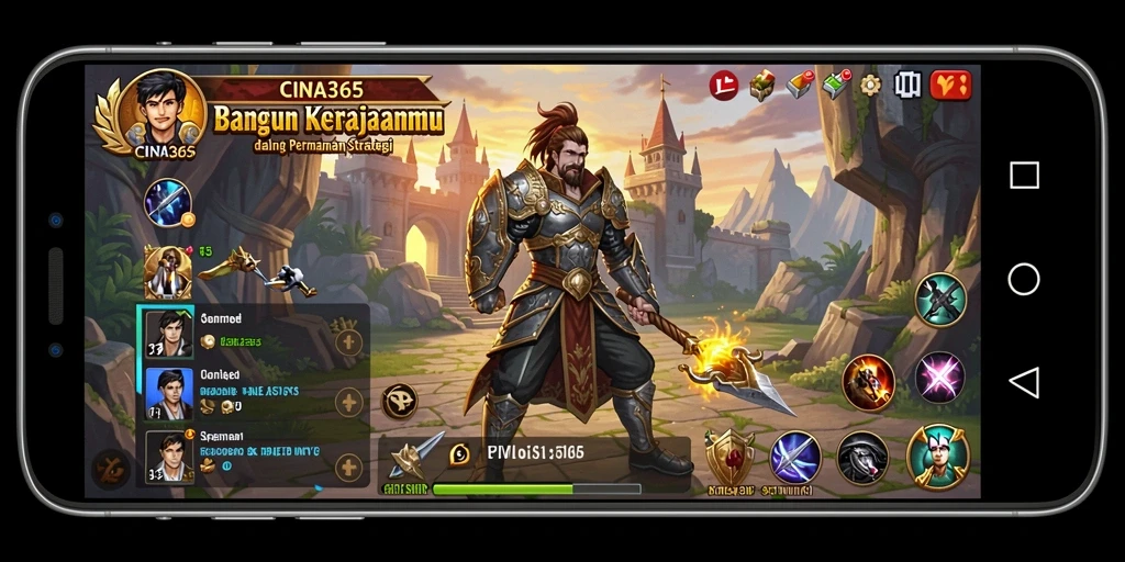Tampilan gameplay menarik dari CINA365 dalam genre SLG.