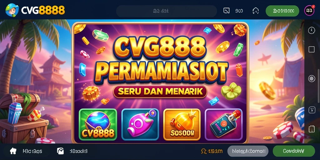 Screenshot gameplay CVG8888 menunjukkan keseruan putaran slot.
