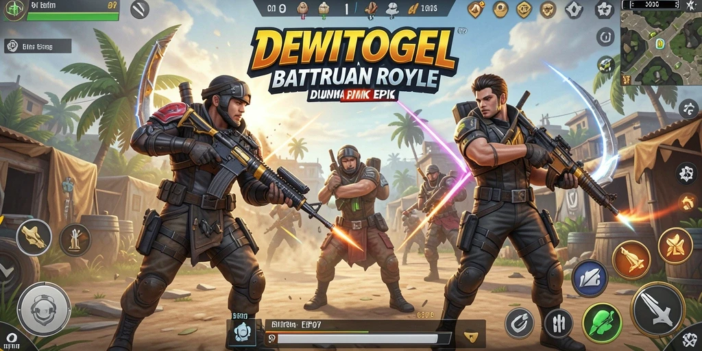Gameplay seru dan intens dalam DEWITOGEL Battle Royale.