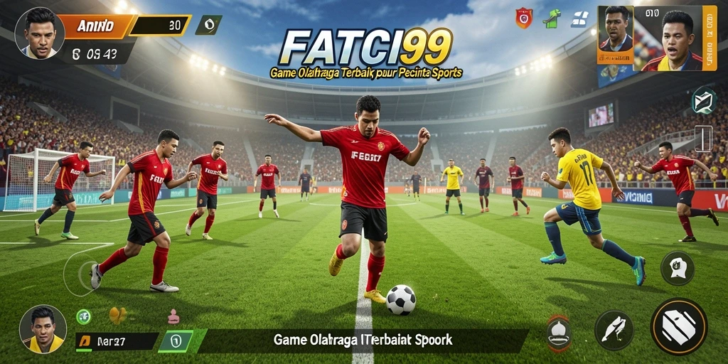 Screenshot utama FATCI99 menampilkan momen seru dalam pertandingan olahraga.