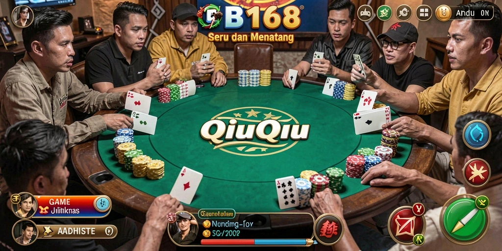 Screenshot utama gameplay QiuQiu FB168 yang seru.