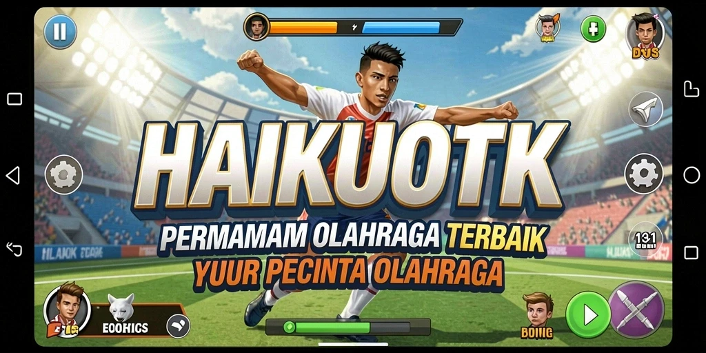 Tampilan gameplay seru HAIKUOTK yang dinamis dan interaktif.