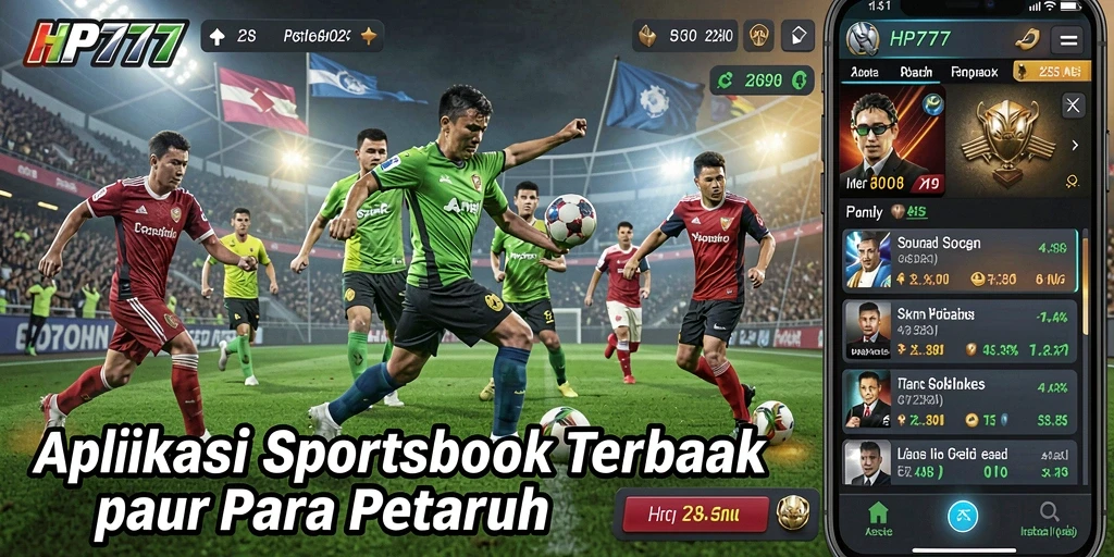 Tampilan gameplay Sportsbook di aplikasi HP777 yang menarik.