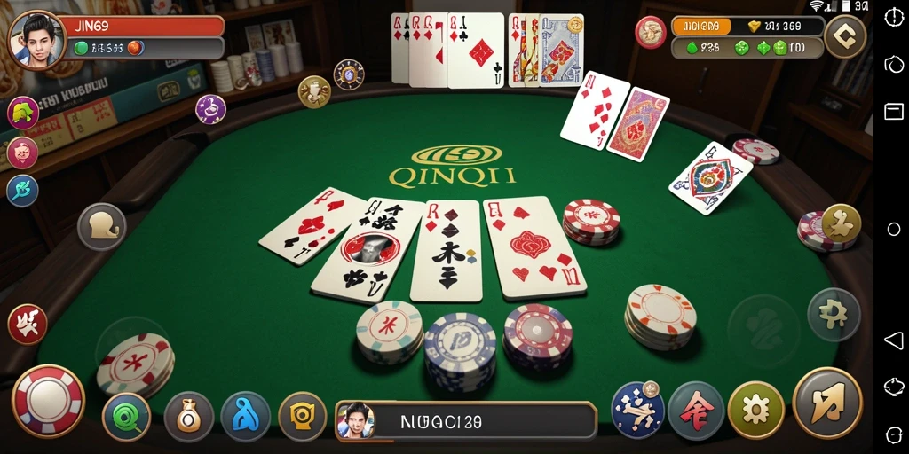 Tampilan gameplay menarik QiuQiu di JIN69 yang seru.