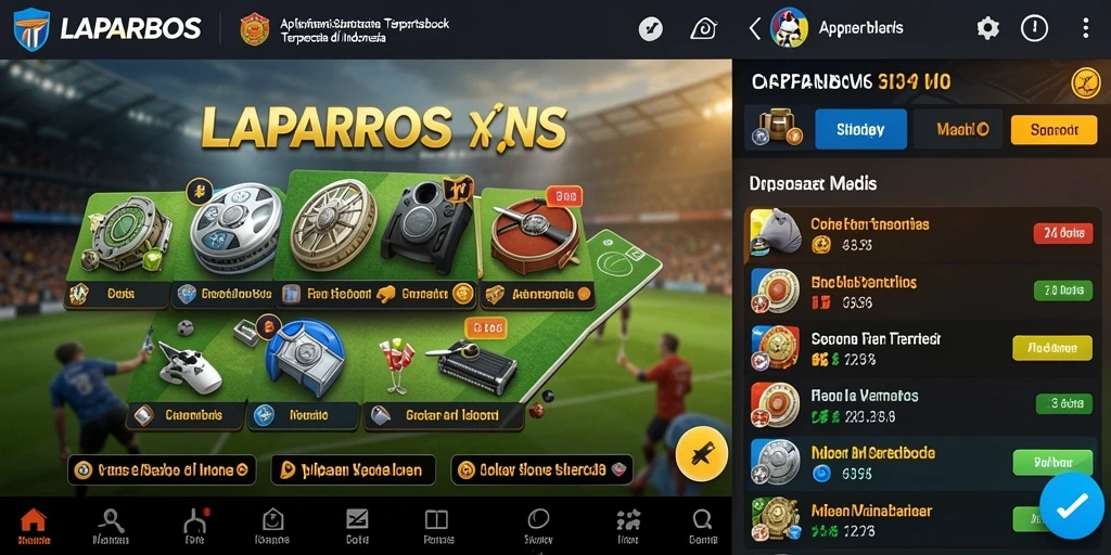 Tampilan gameplay yang menarik dalam LAPARBOS dengan berbagai opsi taruhan.