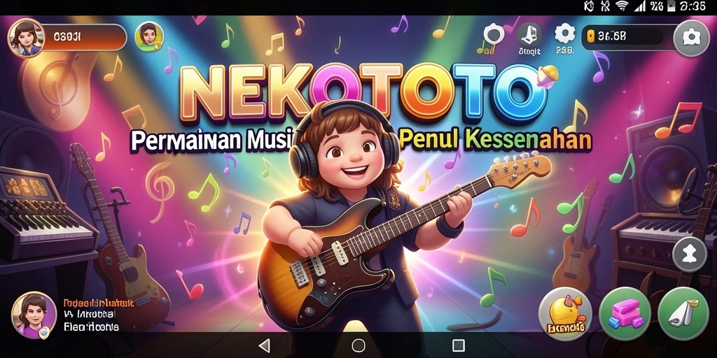Tangkapan layar gameplay NEKOTOTO yang menarik dan penuh warna.