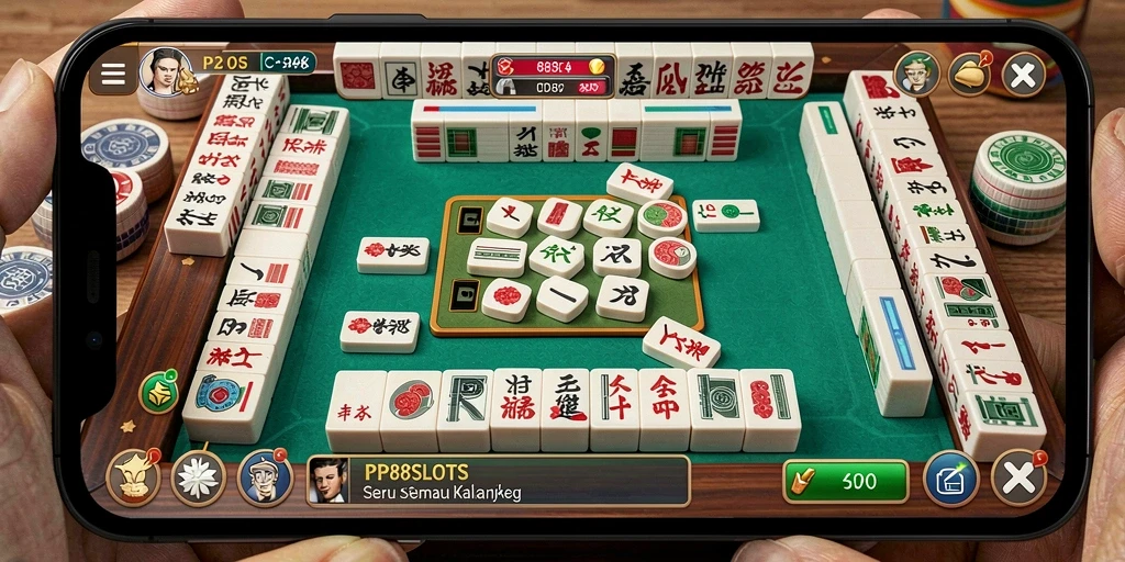 Tampilan menarik gameplay Mahjong di PP88SLOTS.