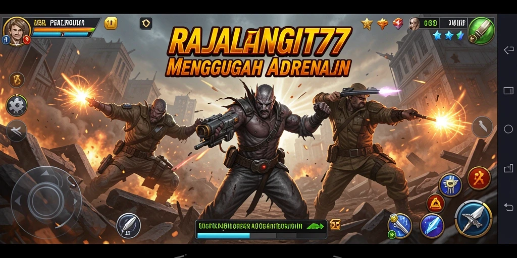 Tampilan gameplay seru dari RAJALANGIT77 saat pertempuran berlangsung.