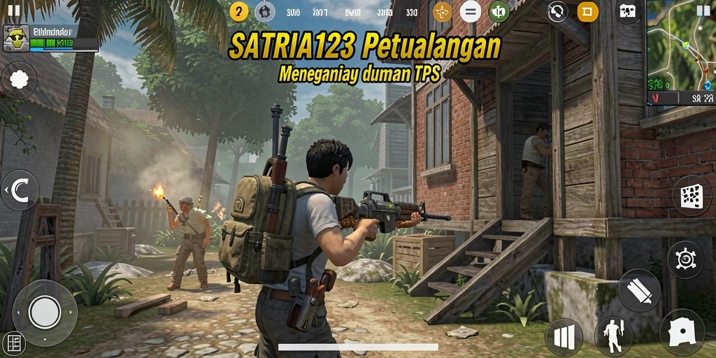 Tampilan layar permainan menegangkan dari SATRIA123 dengan aksi yang cepat.