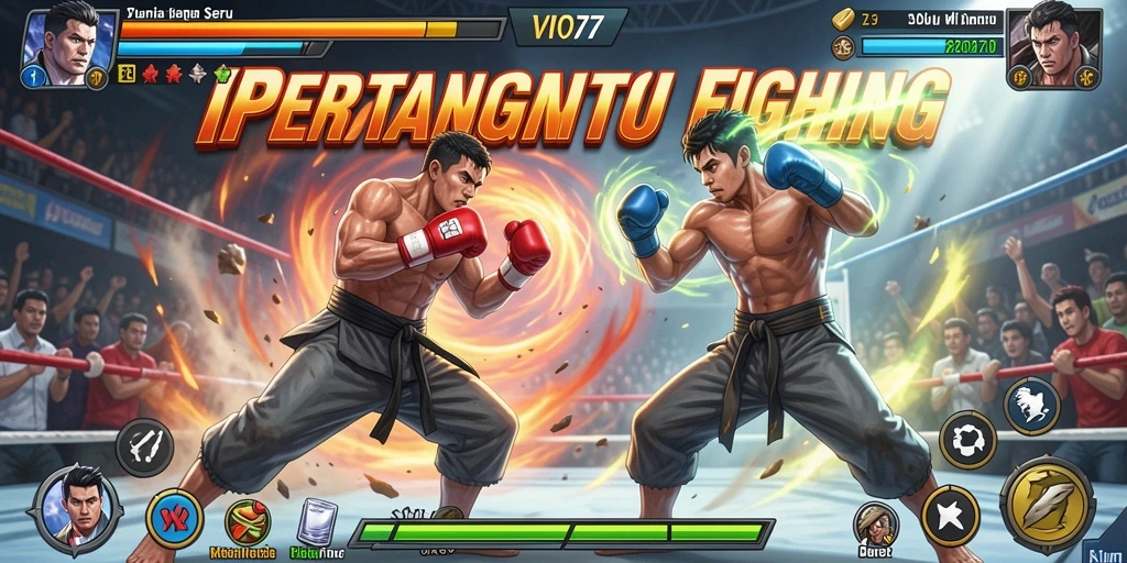 Screenshot gameplay VIO77 yang menunjukkan aksi pertarungan mendebarkan.